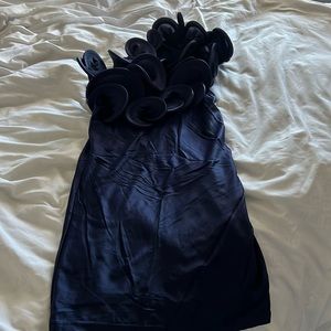 Ladies, One Shoulder, Mini Dress in Navy Blue, Size M - Wears Like XS